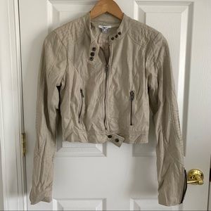 Faux Leather Moto Jacket